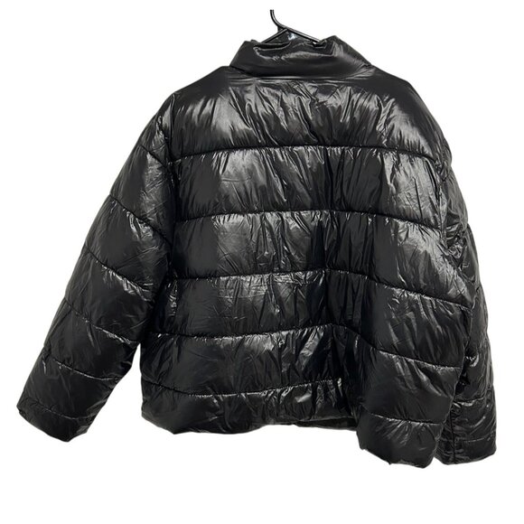 Time And Tru Womens Black Puffer Jacket Lightweight Recycled Materials Sz 2X - Picture 2 of 10